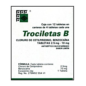 image of Trociletas B 2.5 / 10 MG Con 12 Tabletas