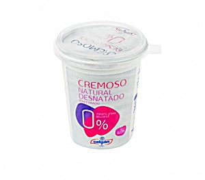 image of Yogur Desnatado, Cremoso Natural, 0% M. grasa Celgan 400 GRS.