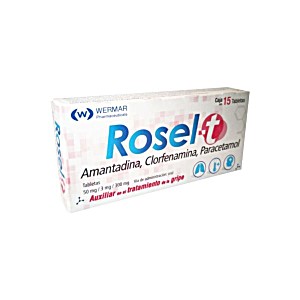 image of Rosel-t (amantadina / Clorfenamina / Paracetamol) 15tabletas