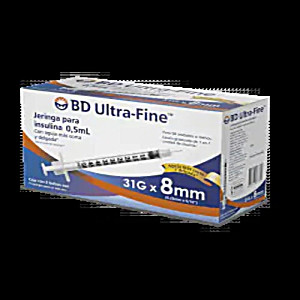 image of Jeringa Insulina BD 0.5 ML 31 G X 8 MM Con 30