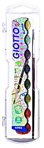 image of 004-F331200 Giotto Acquerelli Glitter, Farbkasten Mit 8 Glitte