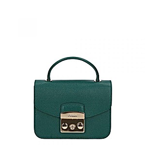 image of Metropolis Ladies Mini Green Cipresso Leather Crossbody