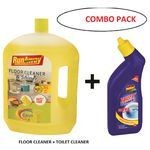 image of Runaway Combo Pack - Floor Cleaner and Shinner (citrus) + Toilet Cleaner, 2 L + 500 ML