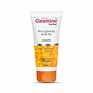 image of Gleamino Skin Lightening & De-tan Face Wash With Orange, Turmeric & Gulab Arka Face Wash (70 ML)
