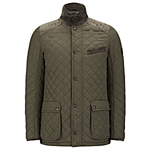 image of Knutsford Men's Quilted Jacket With Cashmere Blend Lining - Khaki