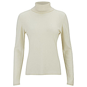 image of Knutsford Women's Roll Neck Cashmere Sweater - White