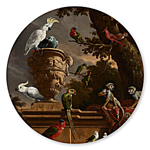 image of Wandcirkel De Menagerie - 45 CM - Aluminium; Dibond - Schilderij Oude Meesters