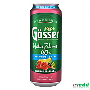 image of Bere Gosser Naturzitrone Fara Alcool 0% Zmeura &rubarba Doza 500ML