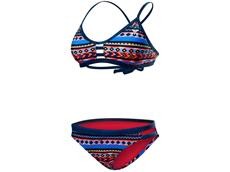 image of Tyr Santa Fe Schwimmbikini Black / Multi Pacific Tieback Top + Cove Mini Bikini Bottom - 38