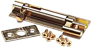 image of Bulk Hardware BH00768 Cranked Swan Neck Surface Slide Door Bolt,50 MM (2 Inch) - Brass,Pack of 2