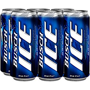 image of Busch Ice Beer, 6 Pack 16 FL. Oz. Cans, 5.9% Abv