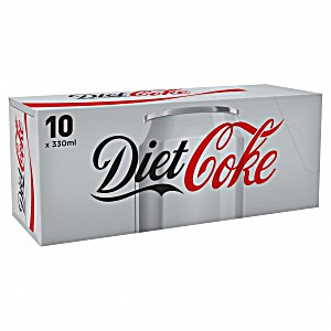 10x 330ml cans diet coca-cola (5449000117090)