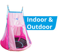 image of Hudora Hdo Nestschaukel Mit Zelt Heart 110 72153