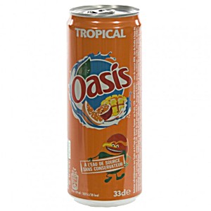 OASIS Tropical canette de jus vitaminé de 33 cl