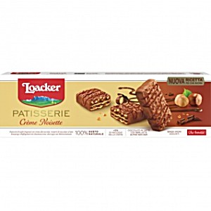 image of Loacker Patisserie Crme Noisette Wafer Con Crema Alle Nocciole Ricoperti Di Cioccolato Wafers 100G