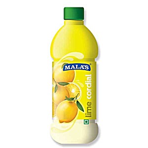 image of Malas Lime Cordial - Tangy & Refreshing Flavour, 750 ML Pet Bottle
