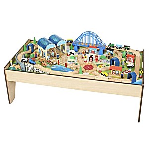 image of Universe of Imagination - Kompletter Eisenbahn-spieltisch, 100-TLG.