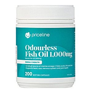 image of Priceline Odourless Fish Oil 1000MG 200 Capsules