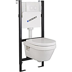image of Van Marcke Inbouwreservoir Set | Geberit Spoeltechniek I Soft-close Toiletzitting | Randloos Toiletpot