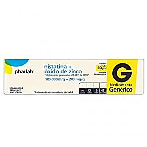 image of Generico Nistatina-oxido De Zinco Pomada 60 GR - Pharlab