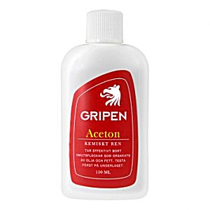 image of Aceton Gripen Kemiskt Ren Utan Olja 150ML