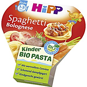 image of Kinder Bio Pasta Schalenmen, Spaghetti Bolognese