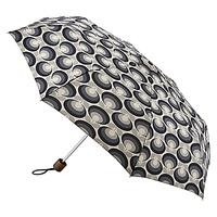 image of Orla Kiely By Fulton Minilite-2 Seventies Flower Oval Umbrella, Cool Grey.