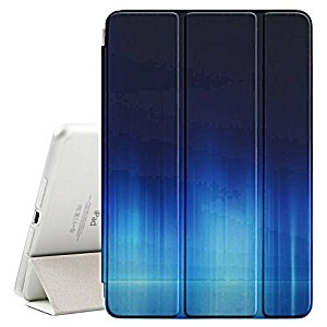 image of [ Magix ] Apple Ipad Air 1 / 2 - Smart Cover With Auto Sleep / Wake [ Aurora Arctic Water Sinter Sea Polar Dark ]