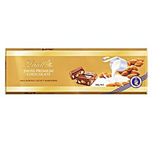 Шоколад lindt gold с миндалем 300г /10 28081 (7610400068499)