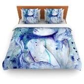 image of Kess Inhouse Koi Playing Duvet Cover