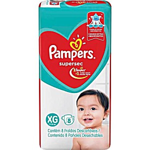 Fralda Pampers basica xg 8unds (7590002028506)
