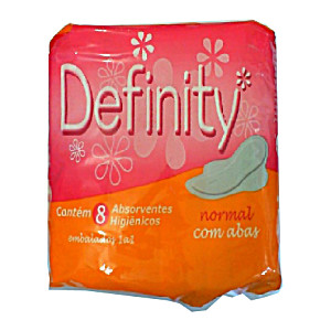 image of Absorvente Definity Com Abas 8 Un.
