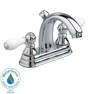 image of American Standard Williamsburg 4 In. Centerset 2-Handle Low-arc Bathroom Faucet In Chrome With Speed Connect Drain 2904222.002F