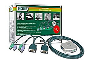 image of Assmann / Digitus / Ednet Digitus Mini KVM Switch DC Oc12 - 2-port