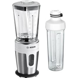 image of Bosch - Vitastyle Mixx2go MMBM7G2M - Mikser - Brstet Rustfritt Stl / Hvitt