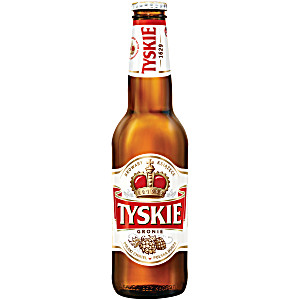 image of Tyskie Gronie Import Beer, Polish Pale Lager, 12 Pack Beer, 11 FL. Oz. Bottles
