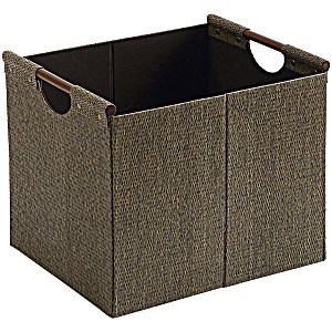 image of Better Homes & Gardens Woven Storage Bin, Black, Durable Construction