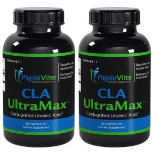 image of Cla Ultramax Lean Muscle Mass Conjugated Linoleic Acid Physiovites Cla Ultramax 1000mg 180 Capsules 2 Bottles