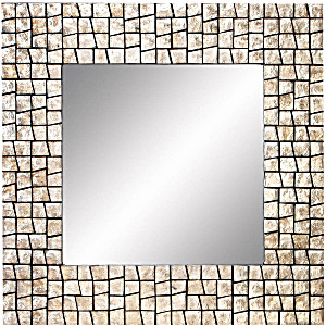 image of Decmode Wood and Capiz Mirror, Ivory