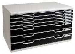 image of Multiform Schubladenbox Modula A3 Classic Office, A3+,7 Geschl. schbe, 3X54MM / 4X26MM, LGR / SW