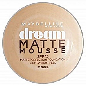 image of Maybelline Dream Matte Mousse, Podkład Matujący, 21 Nude, 18 ML