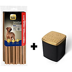 image of Select Gold Sensitive Dental Snacks + Schmuckdose Fr Groe Hunde 720G Vorteilspack