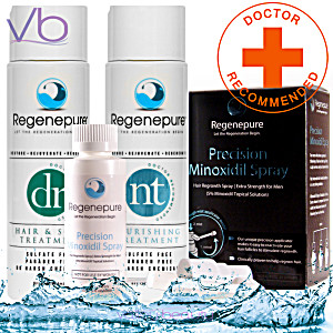 image of Regenepure Dr Shampoo + NT Treatment + Minoxidil Spray Set