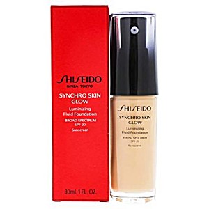 image of Shiseido Synchro Skin Glow Luminizing Fluid Foundation SPF 20 (golden 3) 30 ML