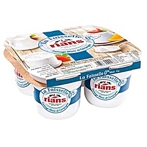 image of Faisselle 0% 4x100g. rians