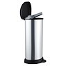 image of Poubelle  Pdale Decobin Argent Mtallique Et Noir 40 L Curver