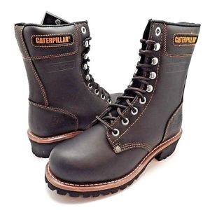 image of Caterpillar P88033 Mens Logger 9\ Black Steel Toe Work Boot 11 E Us