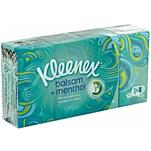 image of Kleenex Balsam + Menthol Pocket Tissues 8 Pack