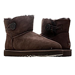 image of Ugg Mini Bailey Button Boots Chocolate