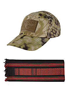 image of Cap Kryptek Highlander + Red / Black Shemagh